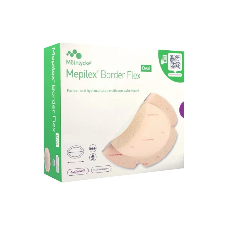 Mepilex Pansements Border Flex Oval 10,8X14cm 16 pièces - Univers Pharmacie