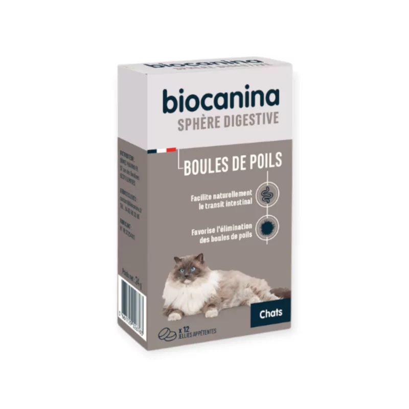 Biocanina Sphère Digestive Boule de Poil 12 jellies - Univers Pharmacie