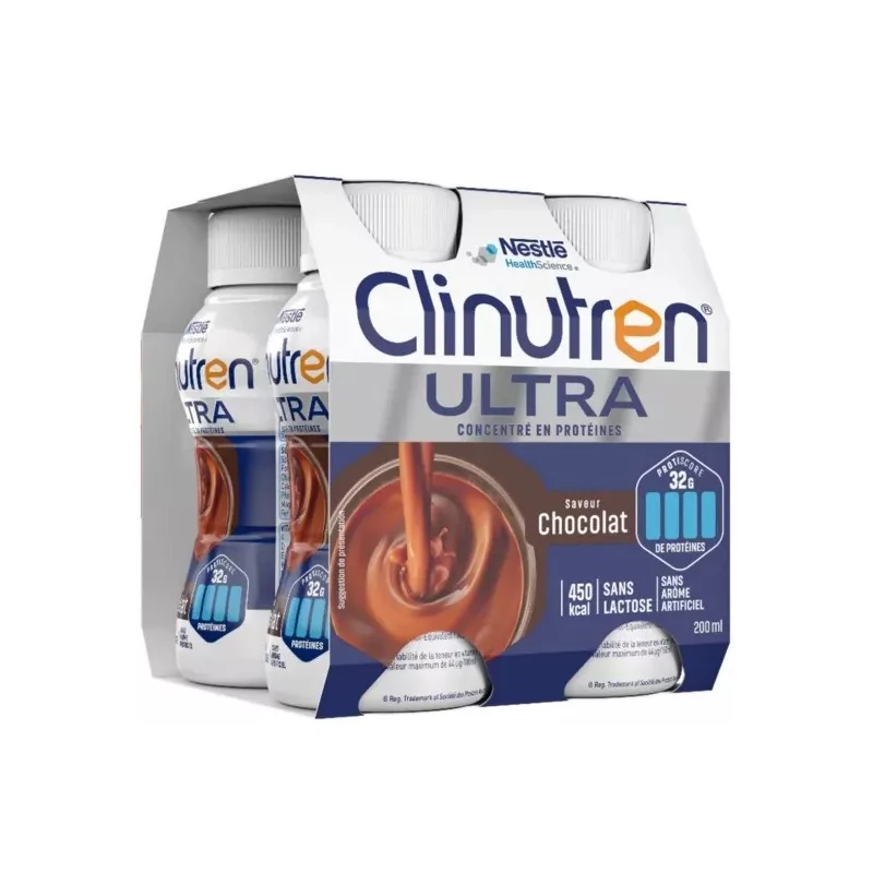 Clinutren Ultra Saveur Chocolat 4X200ml - Univers Pharmacie