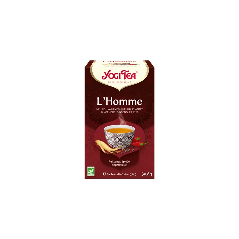 Yogi Tea L'Homme Infusion Bio 17 sachets - Univers Pharmacie