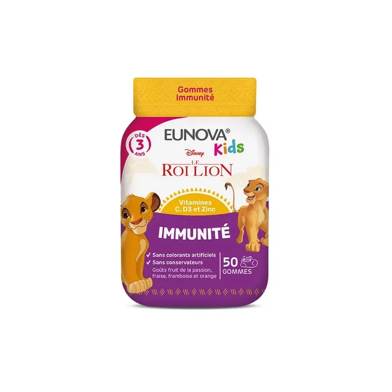 Eunova Kids Immunité Le Roi Lion 50 gommes - Univers Pharmacie