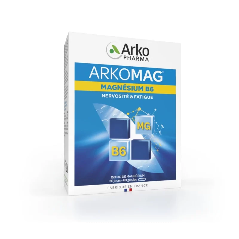 Arkopharma Arkomag Magnésium B6 60 gélules - Univers Pharmacie