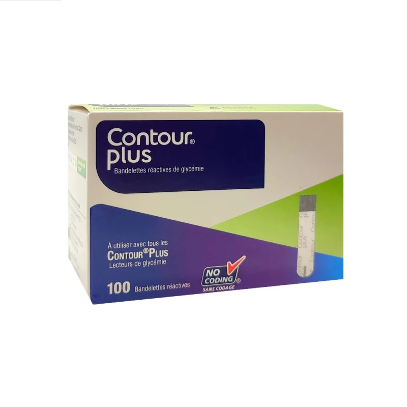 Contour Plus 100 bandelettes réactives - Univers Pharmacie