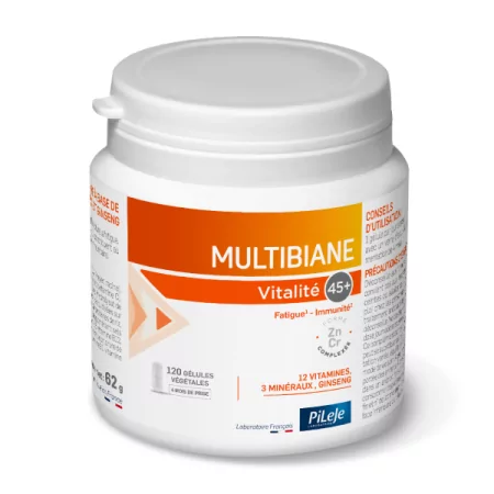 PiLeJe Multibiane Vitalité 45+ 120 gélules - Univers Pharmacie