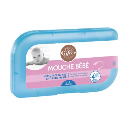 Mouche Bébé Gifrer + 4 embouts souples - Univers Pharmacie