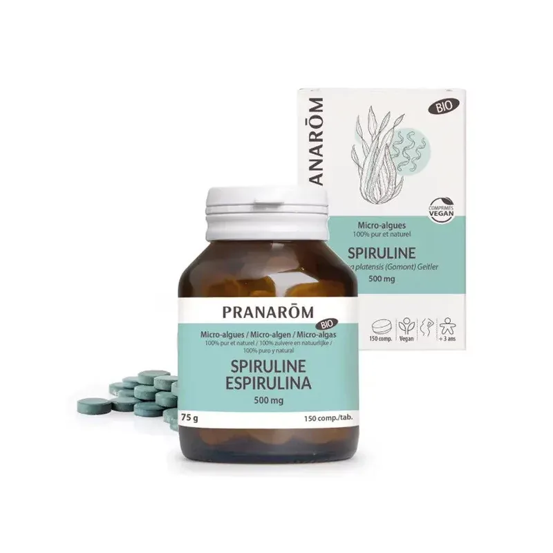 Pranarôm Spiruline 500mg 150 comprimés - Univers Pharmacie