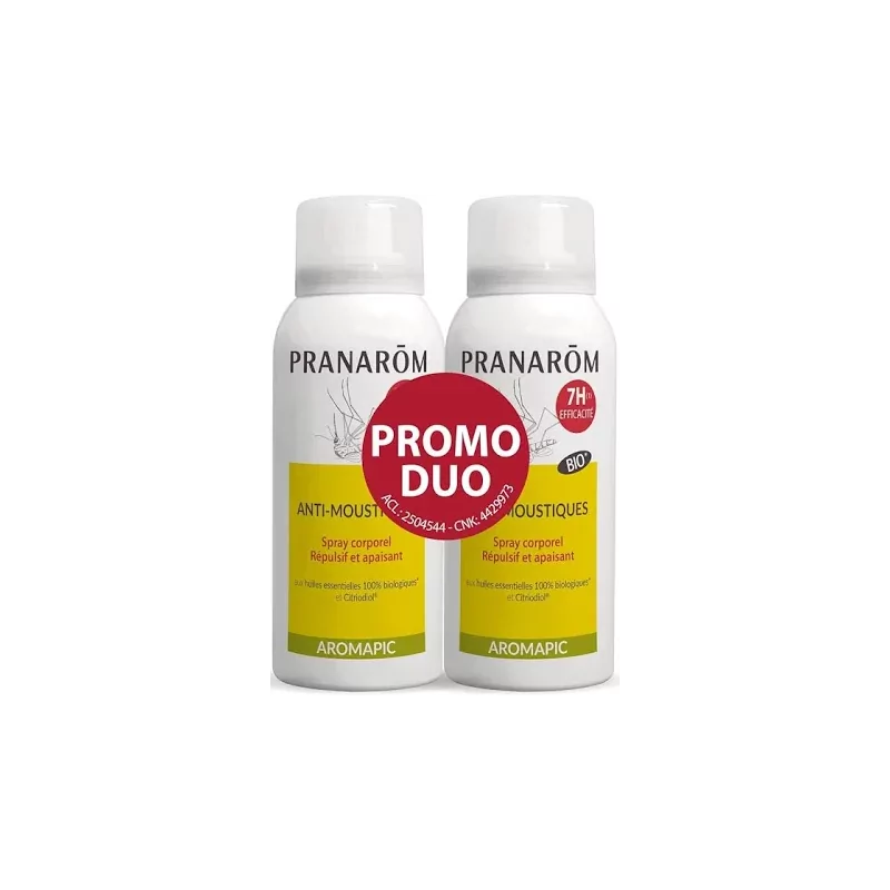 Pranarôm Aromapic Spray Anti-Moustiques Bio 2X75ml - Univers Pharmacie