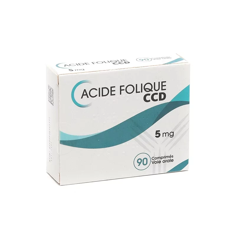 Acide Folique CCD 5mg 90 comprimés - Univers Pharmacie