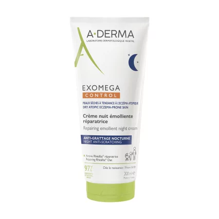 A-Derma Exomega Control Crème Nuit Emolliente Réparatrice 200ml - Univers Pharmacie