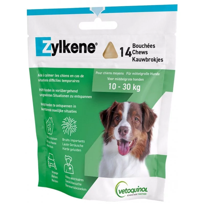 Vetoquinol Zylkene Chiens Moyens 14 bouchées - Univers Pharmacie