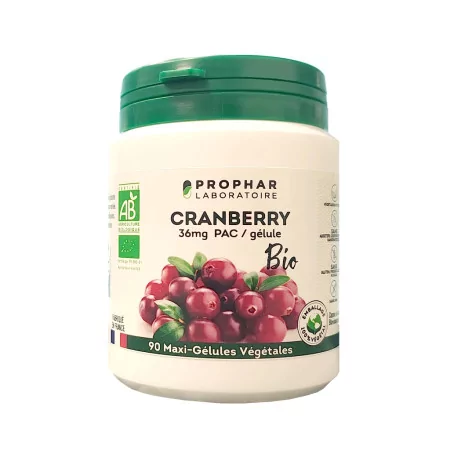 Prophar Cranberry 36mg PAC Bio 90 maxi-gélules végétales - Univers Pharmacie