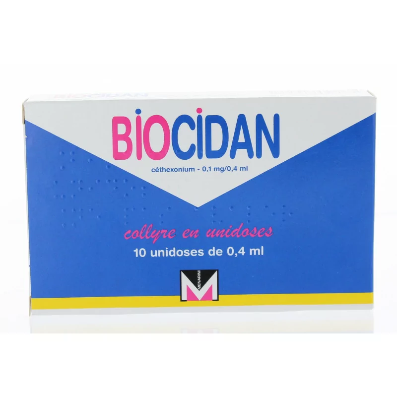 Biocidan 1 mg/0,4 ml Collyre 10 Unidoses - Univers Pharmacie