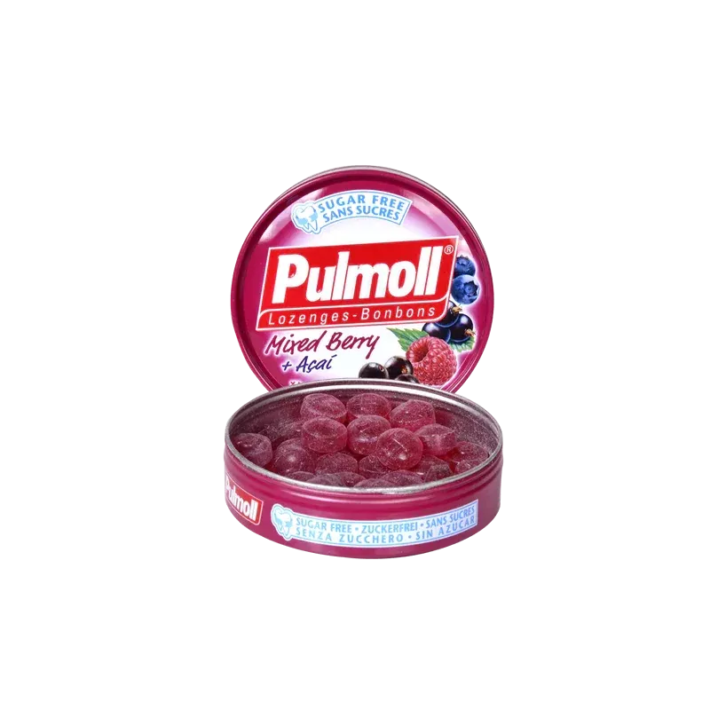 Pulmoll Fruits Rouges Pastilles Sans Sucres 45g - Univers Pharmacie