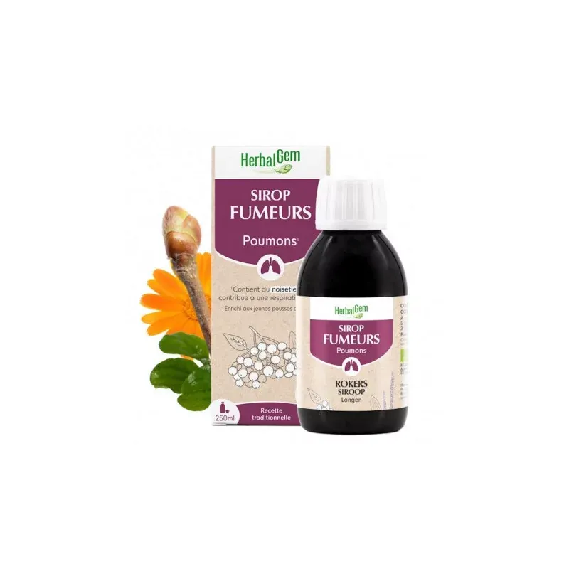 HerbalGem Sirop Fumeurs Bio 250ml - Univers Pharmacie