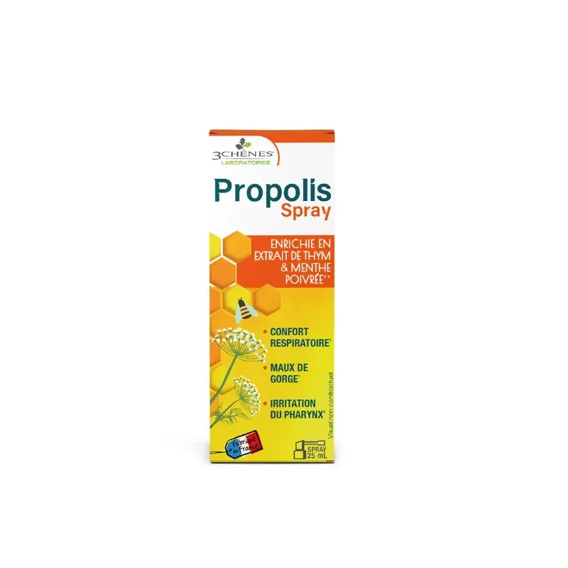 3 Chênes Propolis Spray Gorge 25ml - Univers Pharmacie