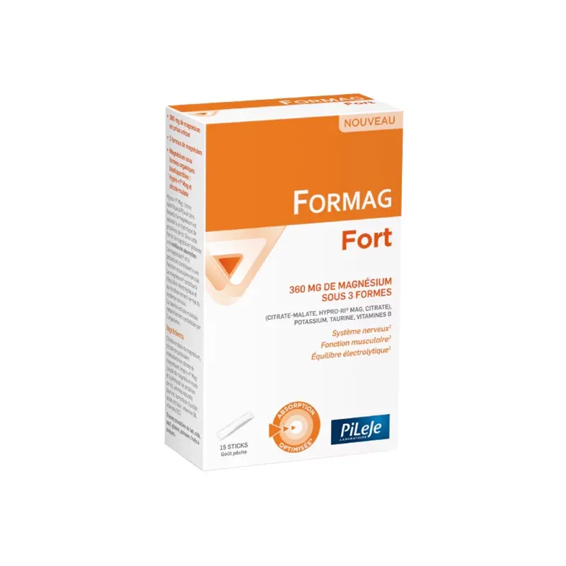 PiLeJe Formag Fort Goût Pêche 15 sticks - Univers Pharmacie
