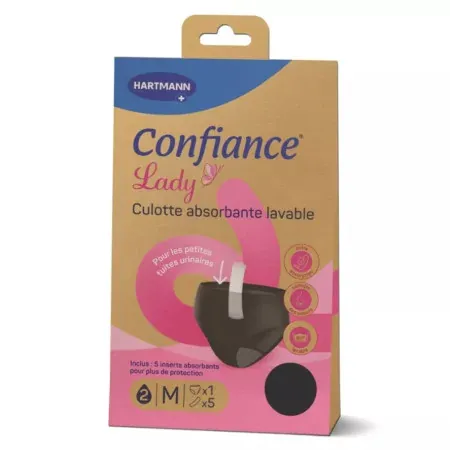 Hartmann Confiance Lady Culotte Absorbante Lavable 2 Taille M - Univers Pharmacie