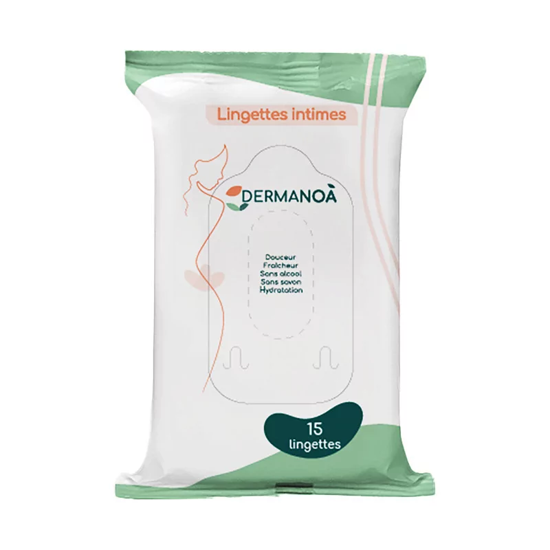 Dermanoa Lingettes Intimes Hydratantes 15 lingettes - Univers Pharmacie