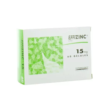 Effizinc 15 mg 60 gélules - Univers Pharmacie