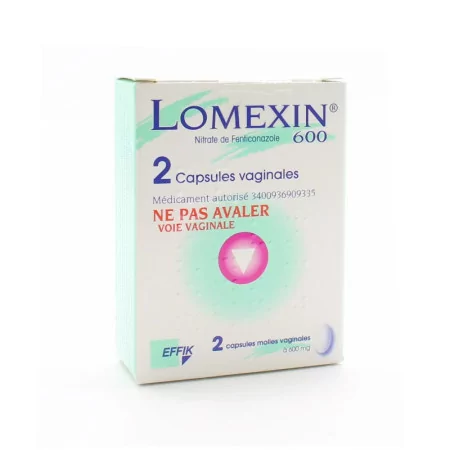 Lomexin 600mg 2 capsules - Univers Pharmacie