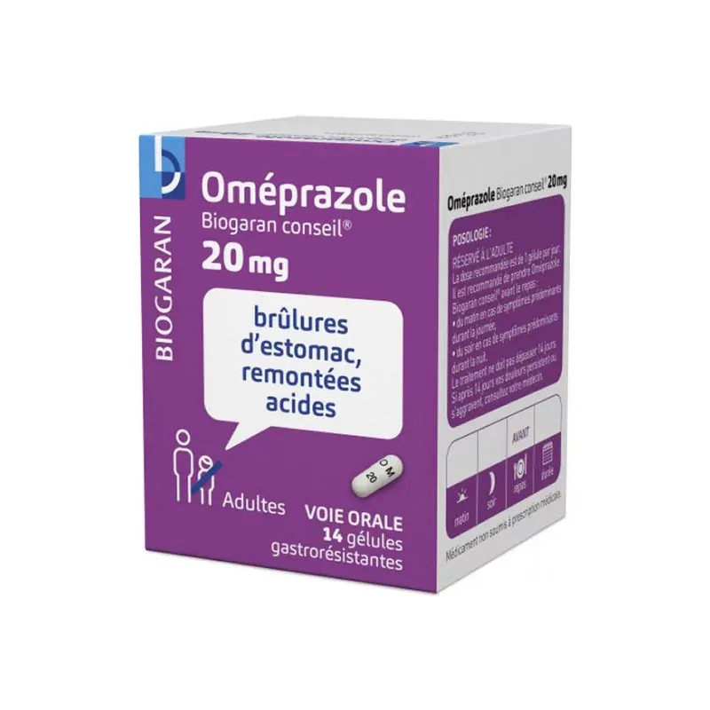 Oméprazole 20mg Biogaran Conseil 14 gélules - Univers Pharmacie