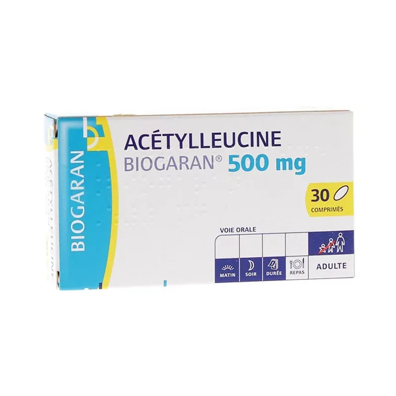 Acétylleucine 500mg Biogaran 30 comprimés - Univers Pharmacie