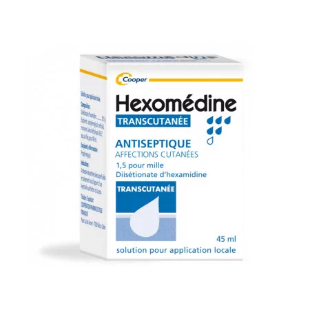 Cooper Hexomedine Transcutanée 1,5 pour mille 45ml - Univers Pharmacie