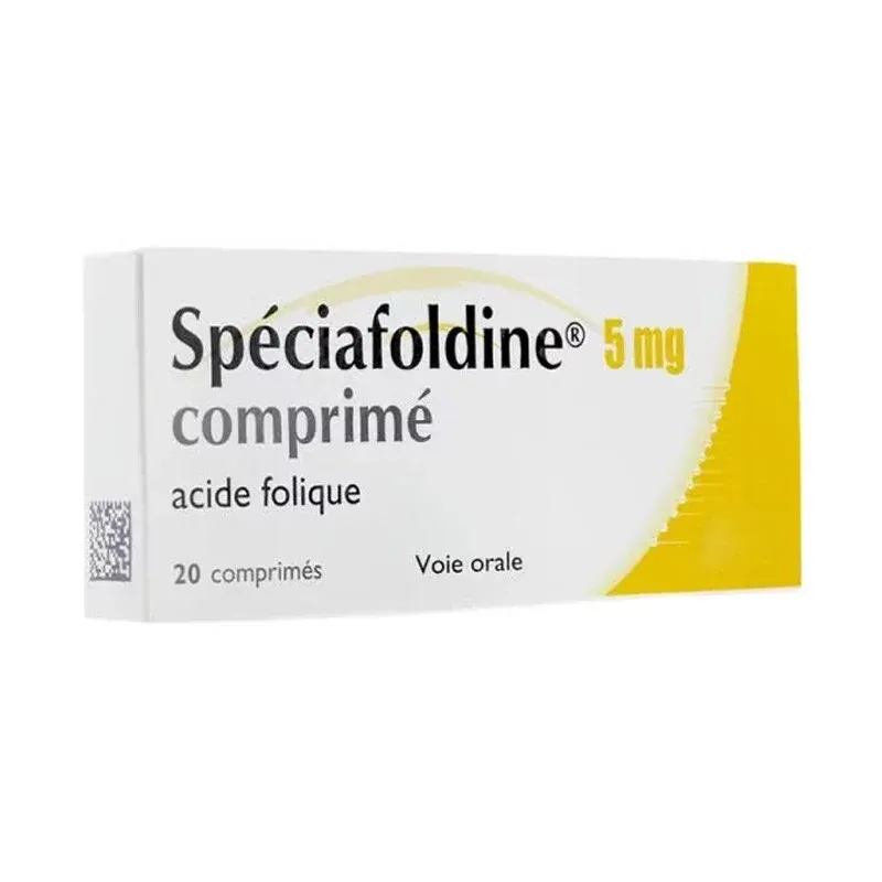 Spéciafoldine Acide Folique 5mg 20 comprimés - Univers Pharmacie