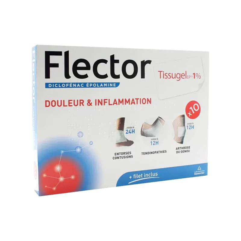 Flector Tissugel EP® 1% 10 emplâtres - Univers Pharmacie