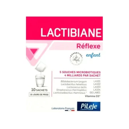 PiLeJe Lactibiane Réflexe Enfant 10 sachets - Univers Pharmacie