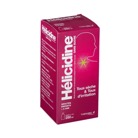 Hélicidine Sirop Toux Sèche et Toux d'Irritation Sans Sucre 250ml - Univers Pharmacie