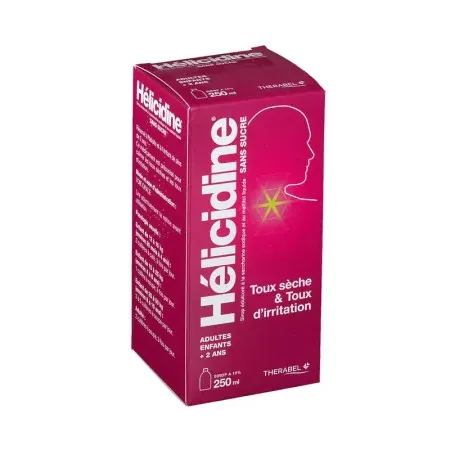 Hélicidine Sirop Toux Sèche et Toux d'Irritation Sans Sucre 250ml - Univers Pharmacie