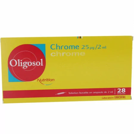 Oligosol Nutrition Chrome boite 28 ampoules
