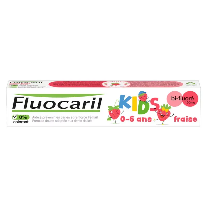 Fluocaril Kids Dentifrice 0-6 ans Fraise 75ml - Univers Pharmacie