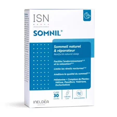 Somnil Sommeil Naturel et Réparateur 30 gélules végétales - Univers Pharmacie