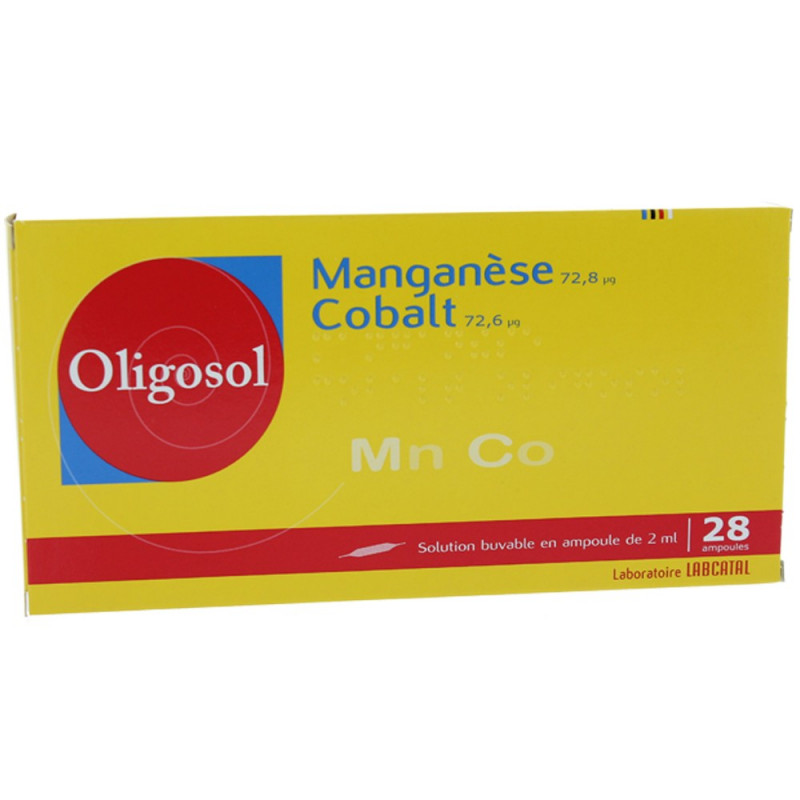 Oligosol Manganèse Cobalt boite 28 ampoules