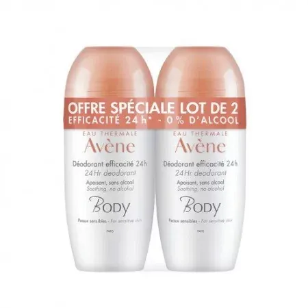 Avène Body Déodorant Efficacité 24h 2X50ml - Univers Pharmacie