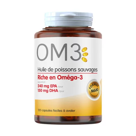 OM3 Huile de Poissons Sauvages 120 capsules - Univers Pharmacie