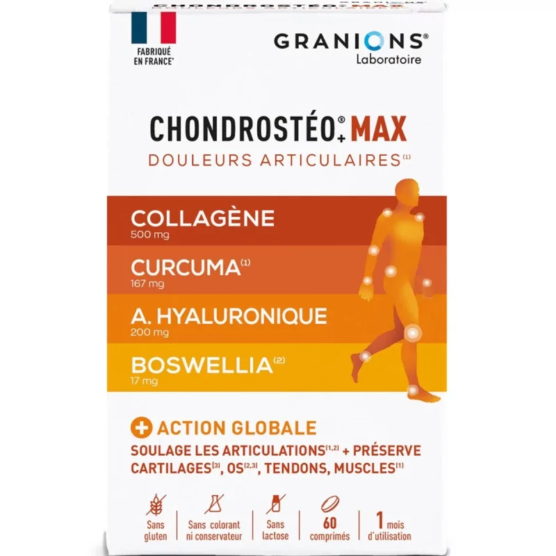 Granions Chondrostéo Max 60 comprimés - Univers Pharmacie