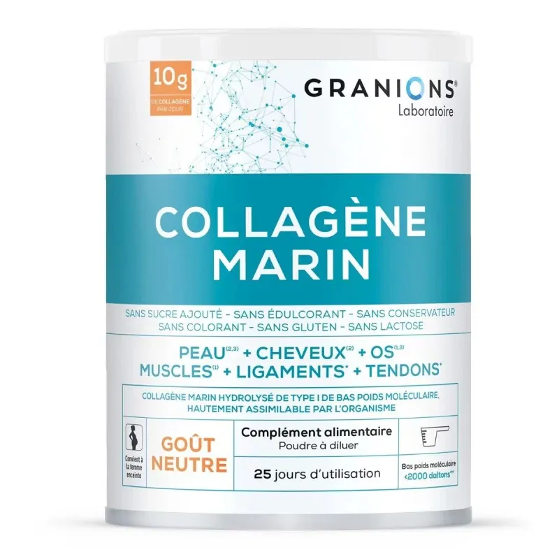 Granions Collagène Marin Goût Neutre 250g - Univers Pharmacie
