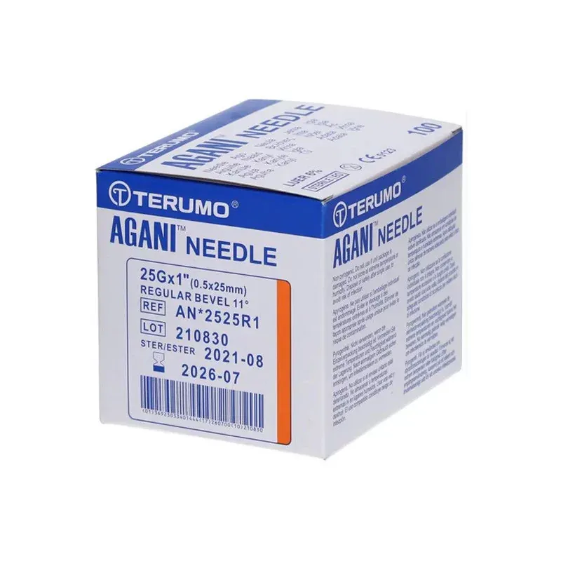 Terumo Agani Aiguilles Hypodermiques 25G (0.5X25mm) X100 - Univers Pharmacie