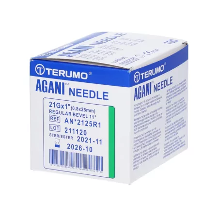 Terumo Agani Aiguilles Hypodermiques 21G (0.8X38mm) X100 - Univers Pharmacie