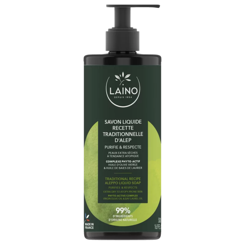 Laino Savon Liquide Recette Traditionnelle d'Alep 500ml - Univers Pharmacie