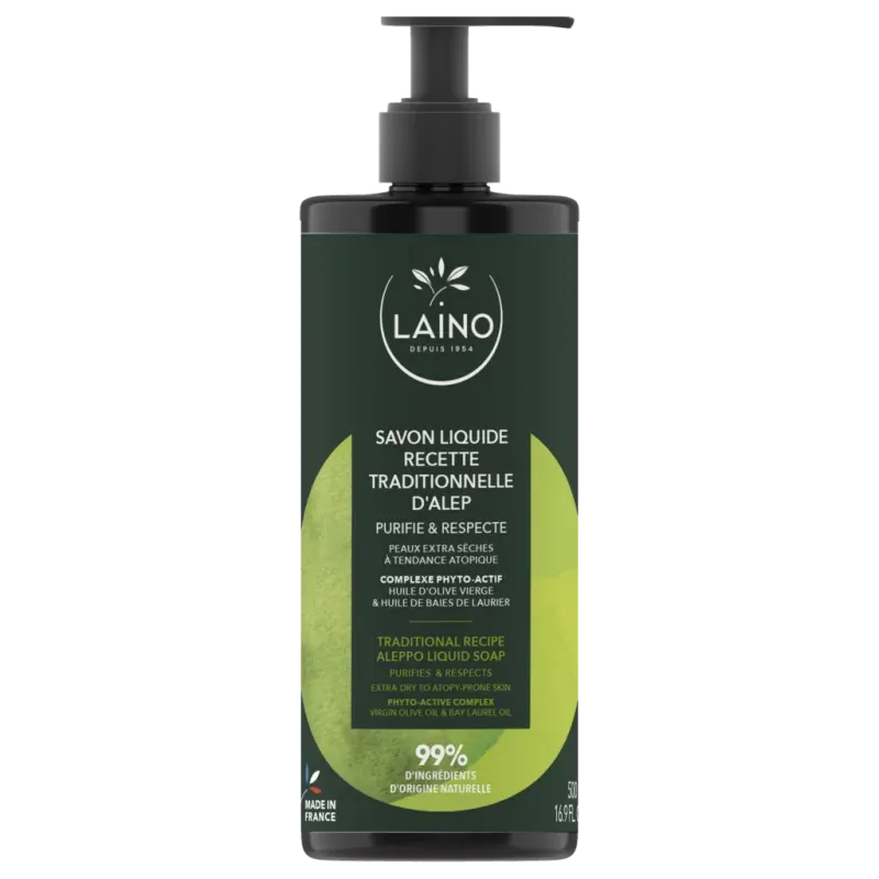 Laino Savon Liquide Recette Traditionnelle d'Alep 500ml - Univers Pharmacie