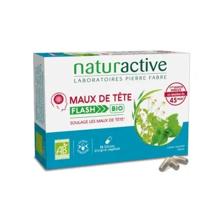 Naturactive Maux de Tête Flash Bio 14 gélules - Univers Pharmacie