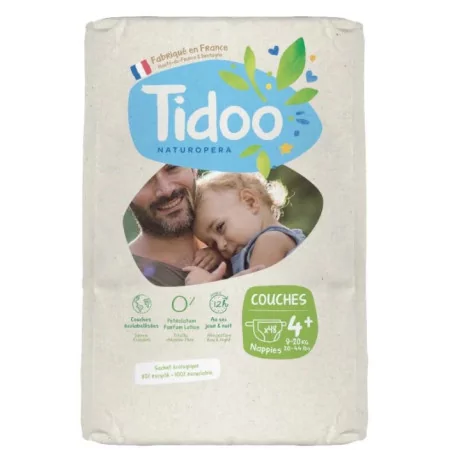 Tidoo Couches Taille 4+ 9-20kg X48 - Univers Pharmacie