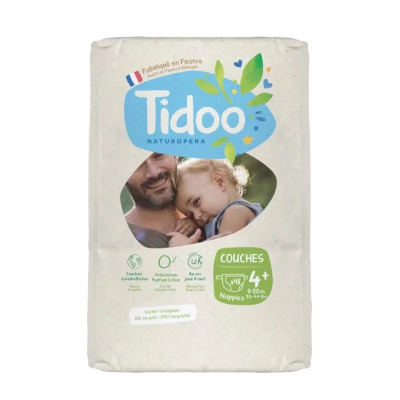 Tidoo Couches Taille 4+ 9-20kg X48 - Univers Pharmacie