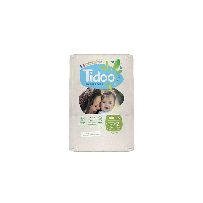 Tidoo Couches Taille 2 3-6kg X58 - Univers Pharmacie