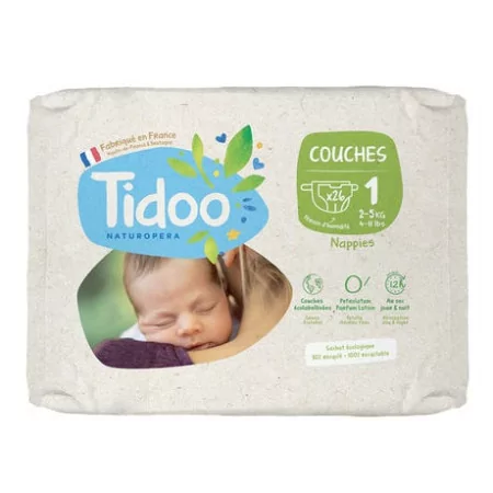 Tidoo Couches Taille 1 2-5kg X26 - Univers Pharmacie