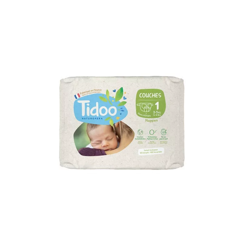 Tidoo Couches Taille 1 2-5kg X26 - Univers Pharmacie